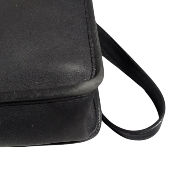 Coach Y2K Vintage Willis Black With Top Handle Brass Hardware Crossbody Bag 9927 - Picture 3 of 13